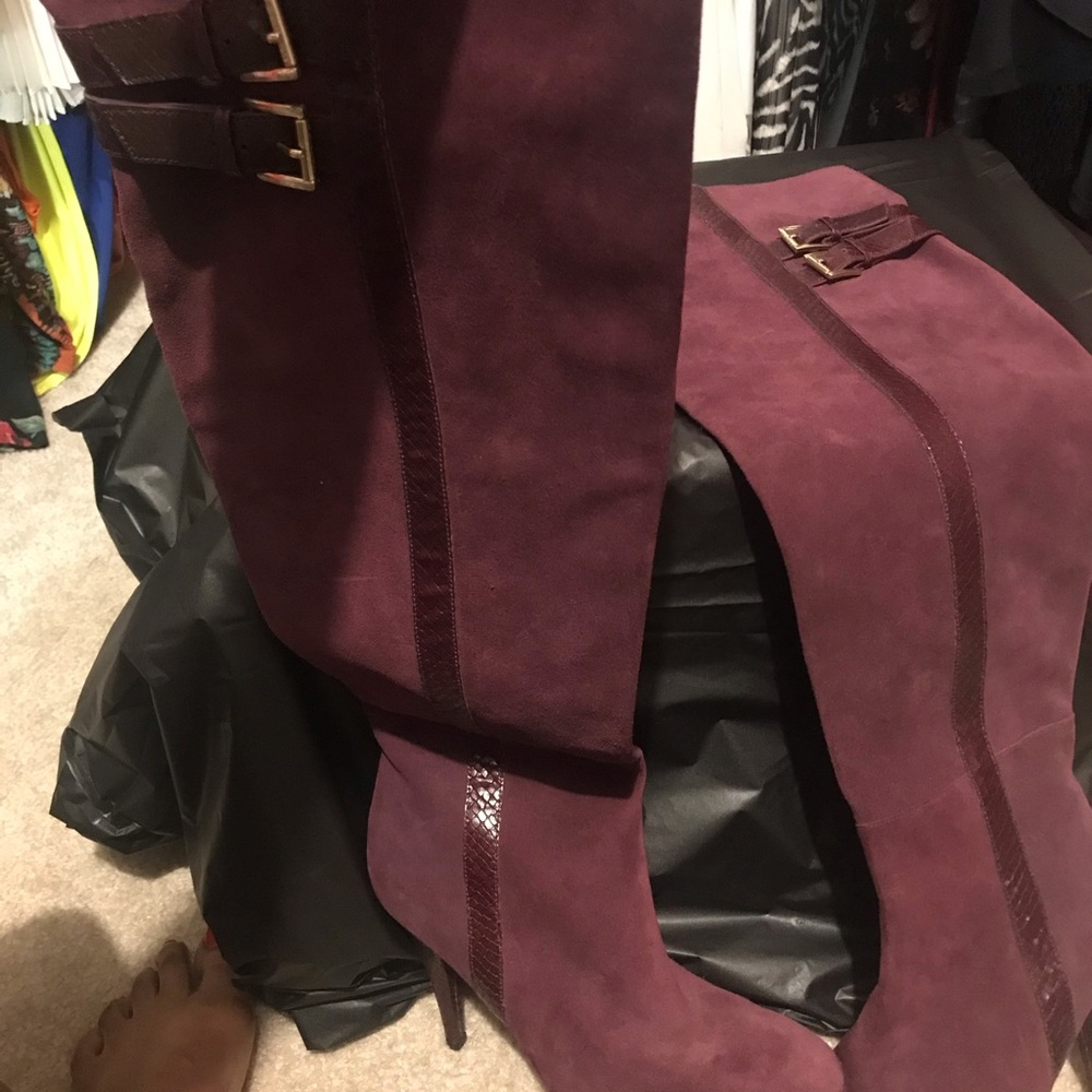 Michael Kors over the knee suede and leather boots